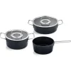 Adamant® 3-tlg. Topf-Set mit Glasdeckel