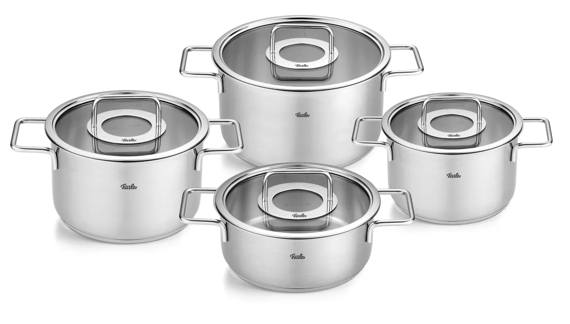 Fissler Pure Collection® 4-tlg. Topf-Set mit Glasdeckel