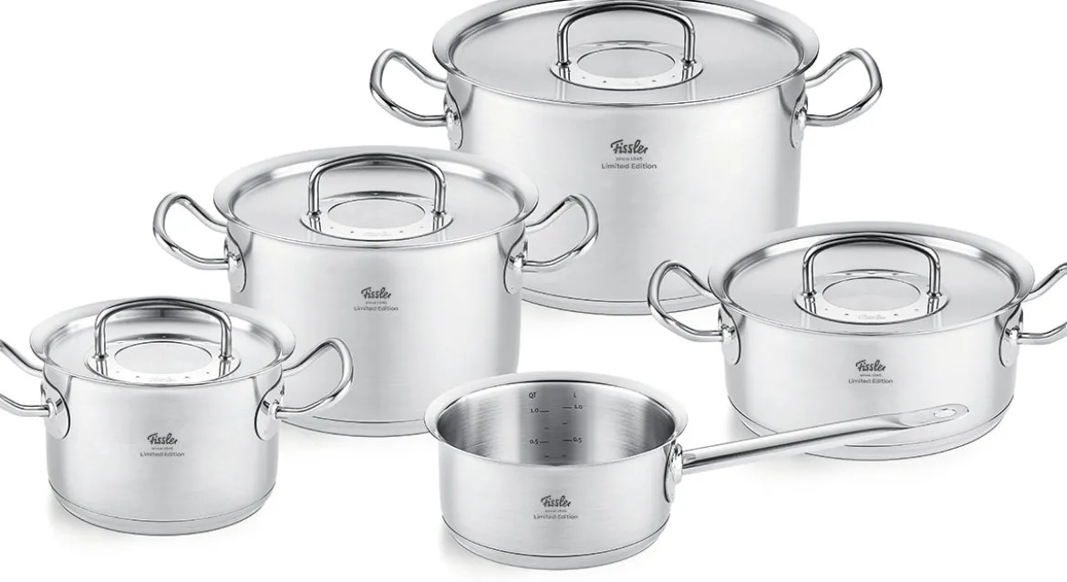 Original-Profi Collection® Retro 5-tlg. Topf-Set mit Metalldeckel