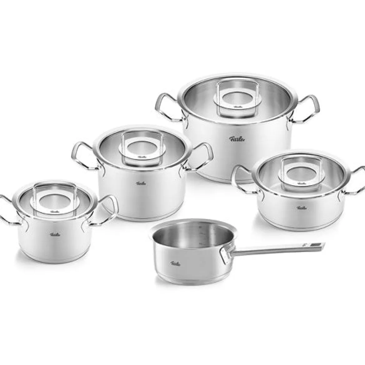 Original-Profi Collection® 5-tlg. Topf-Set mit Glasdeckel