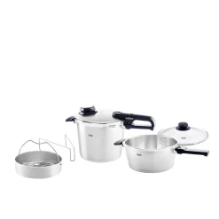 Vitavit® Premium 3-tlg. Schnellkochtopf-Set 3,5 & 6 Liter mit Glasdeckel